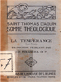 La Tempérance I: 2a 2ae, Questions 141-154