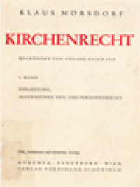 Lehrbuch Des Kirchenrechts Auf Grund Des Codex Iuris Canonici I: Einleitung, Allgemeiner Teil Und Personenrecht