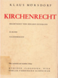 Lehrbuch Des Kirchenrechts Auf Grund Des Codex Iuris Canonici II: Sachenrecht