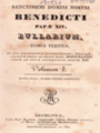 Image of Benedicti Papae XIV. Bullarium 8