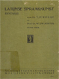 Image of Latijnse Spraakkunst II: Syntaxis