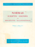 Normae Scriptis Edendis In Disciplinis Ecclesiasticis