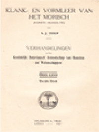 Image of Klank-en Vormleer Van Het Morisch (Eerste Gedeelte)