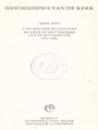 Image of Geschiedenis Van De Kerk VIII: De Kerk In Het Tijdperk Van De Restauratie