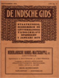 De Indische Gids No.9-1934: Staatkundig, Economisch En Letterkundig Tijdschrift Opgericht 1 Januari 1879