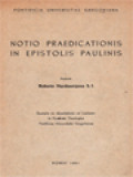 Notio Praedicationis In Epistolis Paulinis