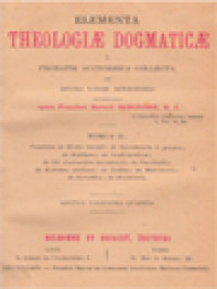 Elementa Theologiæ Dogmaticæ II: E Probatis Auctoribus Collecta Et Divini Verbi Ministerio