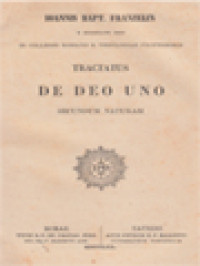 Image of Tractatus De Deo Uno: Secundum Naturam