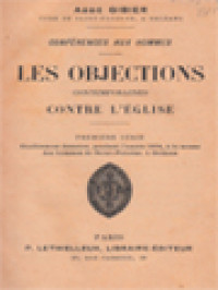 Les Objections Contemporaines Contre L'église I