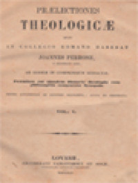 Image of Prælectiones Theologicæ I