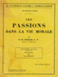 Image of Les Passions Dans La Vie Morale: Psychologie De La Passion II