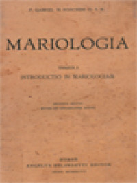 Image of Mariologia I: Introductio In Mariologiam