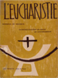 L'Eucharistie: Mémorial Du Seigneur Sacrifice D'action De Grâce Et D'intercession