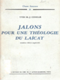 Jalons Pour Une Théologie Du Laïcat