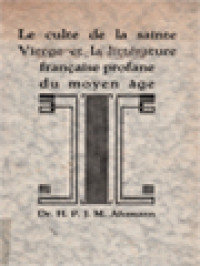 Image of Le Culte De La Sainte Vierge Et La Littérature Française Profane Du Moyen Âge