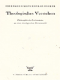 Image of Theologisches Verstehen: Philosophische Prolegomena Zu Einer Teologischen Hermeneutik