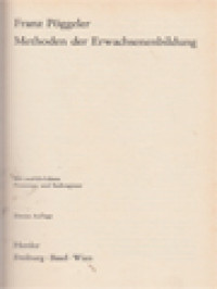 Image of Methoden Der Erwachsenenbildung