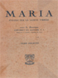 Maria I: Etudes Sur La Sainte Vierge