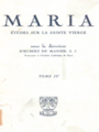 Maria IV: Etudes Sur La Sainte Vierge