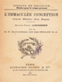 Image of L'Immaculée Conception Courte Histoire D'un Dogme I: L'Orient; II: LOccident