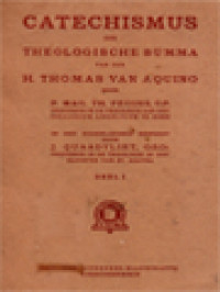 Catechismus Der Theologische Summa Van Den H. Thomas Van Aquino I