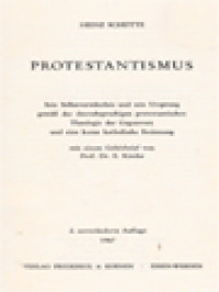 Image of Protestantismus: Sein Selbstverständnis Und Sein Ursprung Gemäß Der Deutschsprachigen Protestantischen, Theologie Der Gegenwart Und Eine Kurze Katholische Besinnung