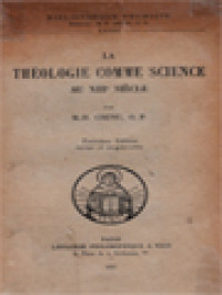 La Théologie Comme Science Au XIIIe Siècle