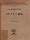 La Théologie De Saint Paul I