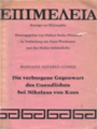 Image of Die Verborgene Gegenwart Des Unendlichen Bei Nikolaus Von Kues