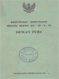 Keputusan-Keputusan Sidang Pleno Ke-IV-V-VI Dewan Pers