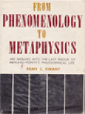 From Phenomenology To Metaphysics: An Inquiry Into The Last Period Of Merleau-Ponty's Philosophical Life