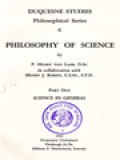 Philosophy Of Science, Part One: Science In General