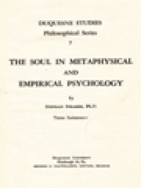 The Soul In Metaphysical And Empirical Psychology