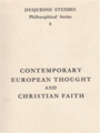 Image of Contemporary European Thought And Christian Faith
