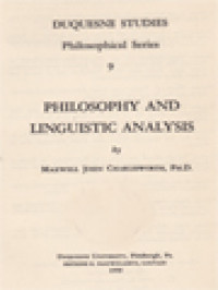 Philosophy And Linguistic Analysis