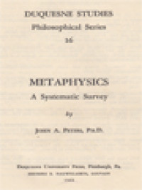 Metaphysics: A Systematic Survey