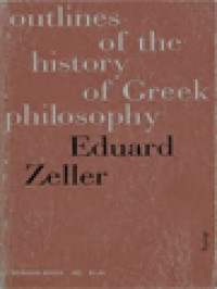 Outlines Of The History Of Greek Philosophy