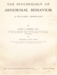 The Psychology Of Abnormal Behavior: A Dynamic Approach