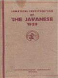 Somatical Investigation Of The Javanese 1929