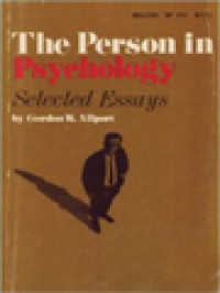 Image of The Person In Psychology: Selected Essays