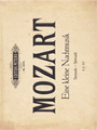 Image of Eine Kleine Nachtmusik: Serenade Für 2 Violinen, Viola, Violoncell Und Kontrabafs, Für Pianoforte Zu 4 Händen