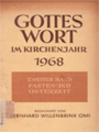 Gottes Wort Im Kirchenjahr 1968 II: Fasten-Und Osterzeit