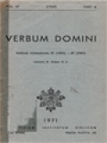 Verbum Domini: Indices Voluminum 31 (1953)- 47 (1969)