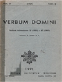 Image of Verbum Domini: Indices Voluminum 31 (1953)- 47 (1969)