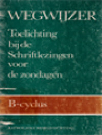 Image of Wegwijzer: Toelichting Bij De Schriftlezingen Voor De Zondangen, B-cyclus