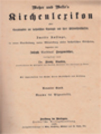 Wetzer Und Welte's Kirchenlexikon Oder Encyklopädie Der Katholischen Theologie Und Ihrer Hülfswissenschaften IX: Naama Bis Pignatelli