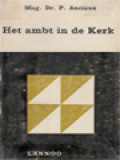 Het Ambt In De Kerk