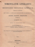 Nomenclator Literarius III: Theologiae Catholicae Ab Anno 1764-1869