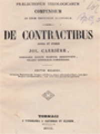 Image of De Contractibus Opera Et Studio