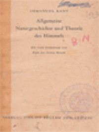 Image of Allgemeine Naturgeschichte Und Theorie Des Himmels